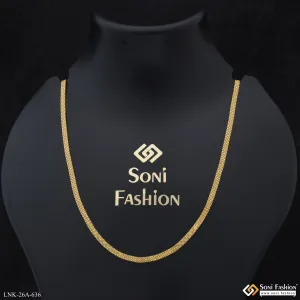 1 Gram Gold Plated Finely Detailed Chain for Ladies - Style A636