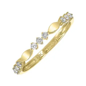 10Kt Yellow Gold Diamond 1/20Ctw & Ruby 1/10Ctw Ring