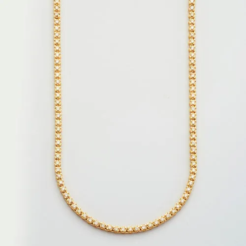 10KY 3.50CTW DIAMOND BUTTERCUP TENNIS NECKLACE