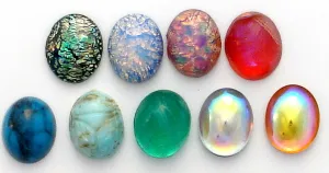 10x8mm (1685) Glass Oval Cabochon (Specialty)
