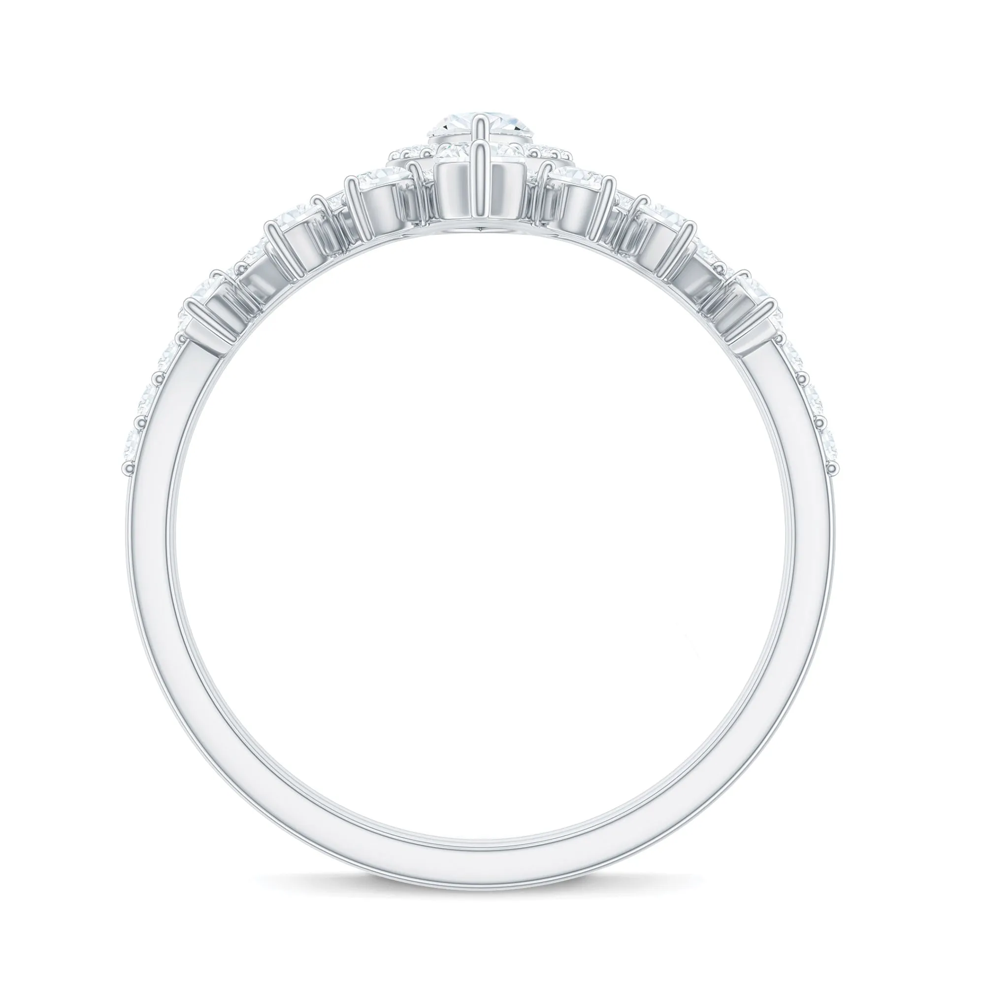 1.25 CT Marquise Cut Moissanite Designer Wedding Ring Set