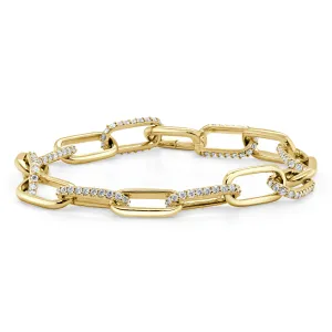 14k Gold & Diamond Link Bracelet- 2.03 ct.