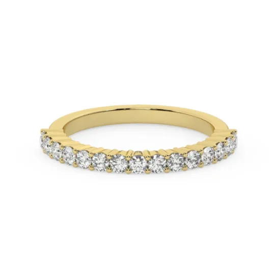14K White Gold Diamond Wedding Band