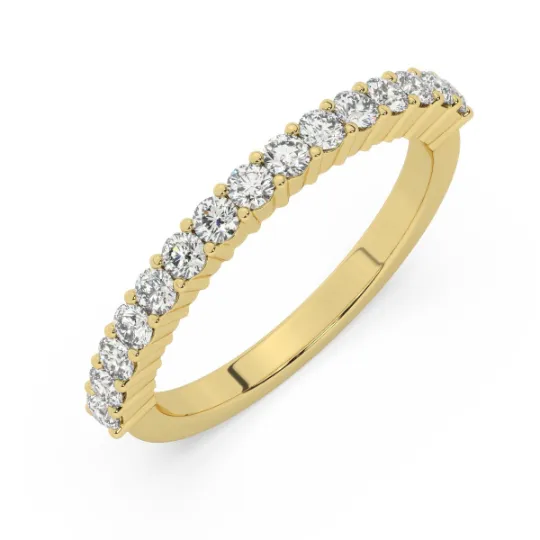 14K White Gold Diamond Wedding Band