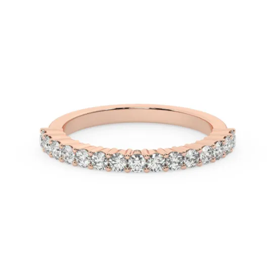 14K White Gold Diamond Wedding Band