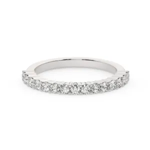 14K White Gold Diamond Wedding Band