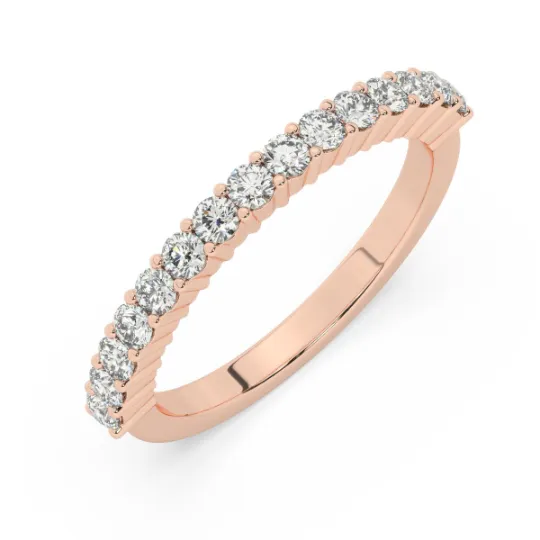 14K White Gold Diamond Wedding Band
