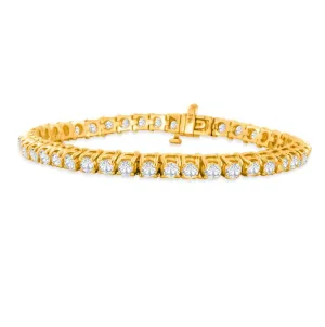 14k Yellow Gold 5.05Ct LAB Grown Diamond 73 Stones Bracelet