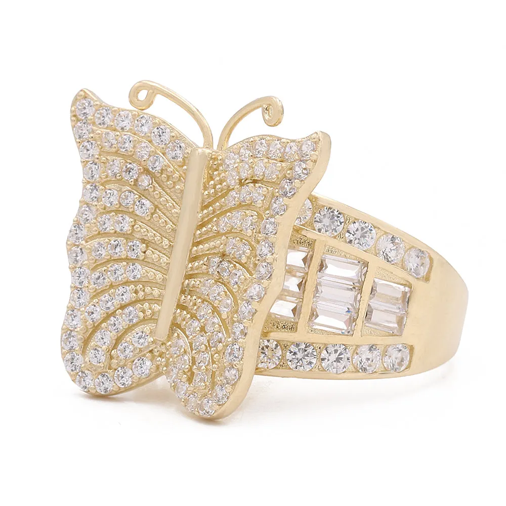 14K Yellow Gold Fashion Butterfly Shape Ring