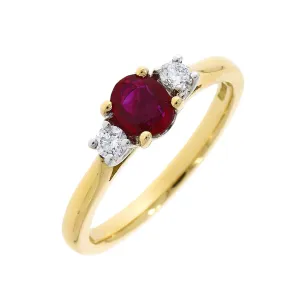 18ct Ruby & Diamond Ring