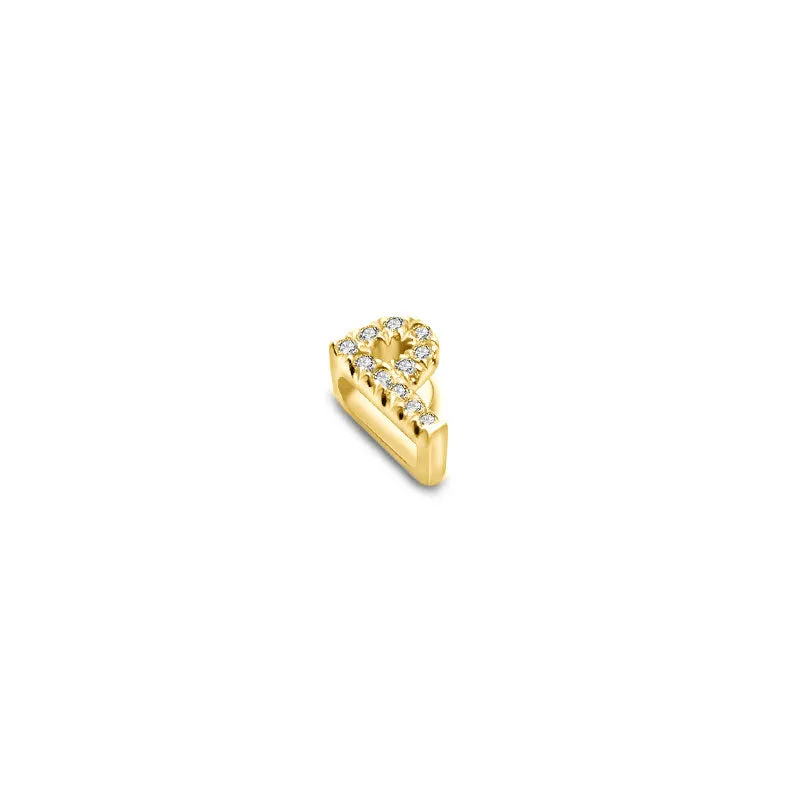 18k Gold Initial Letter "P" Diamond Pendant