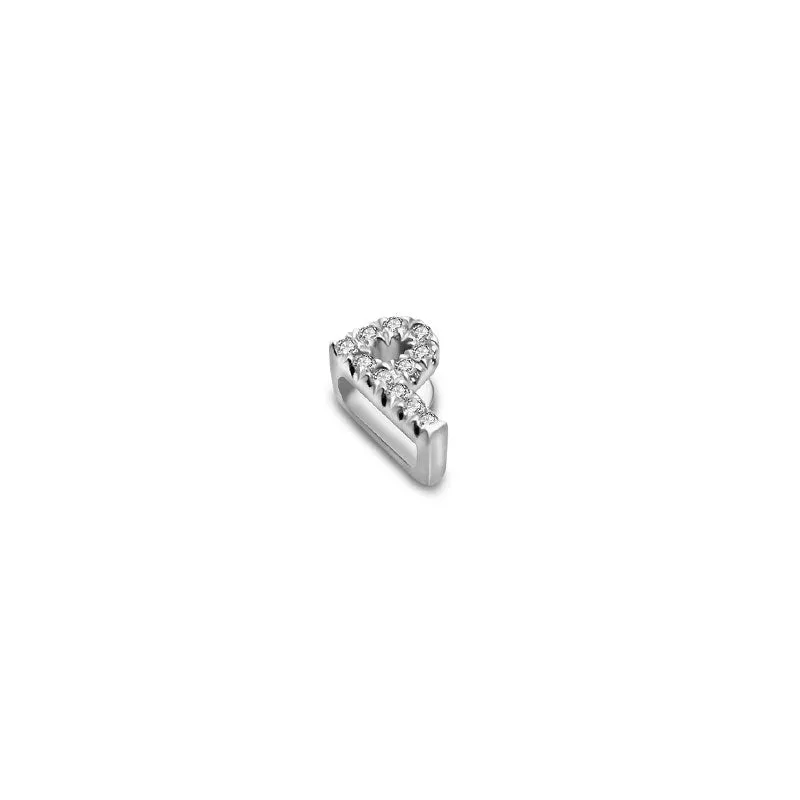 18k Gold Initial Letter "P" Diamond Pendant