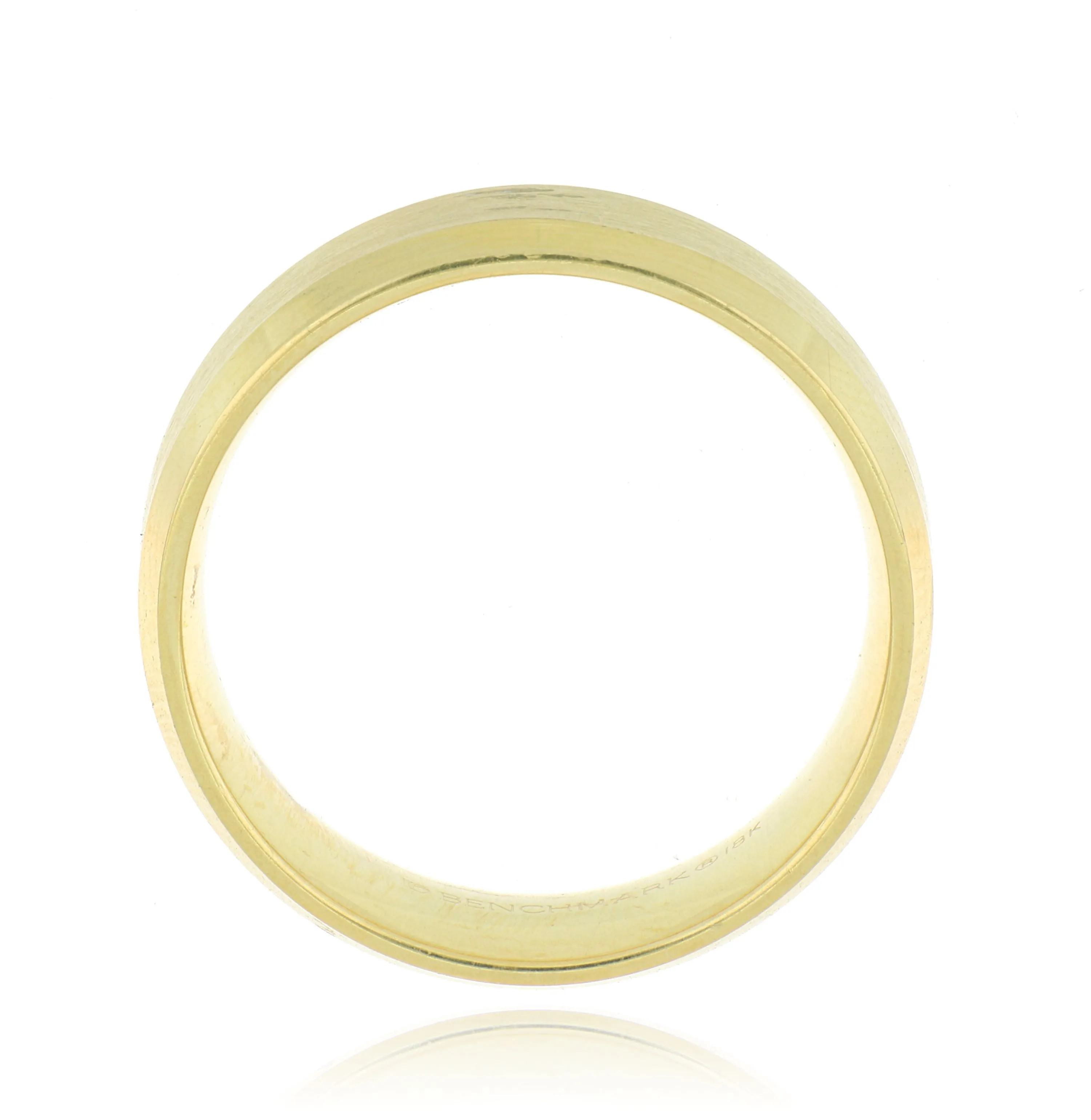 18k Yellow Gold Beveled Edge Men's Wedding Band