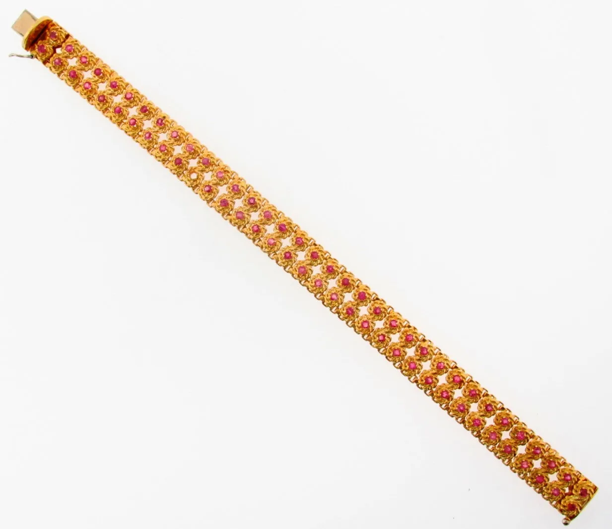 18K Yellow Gold Ruby Bracelet