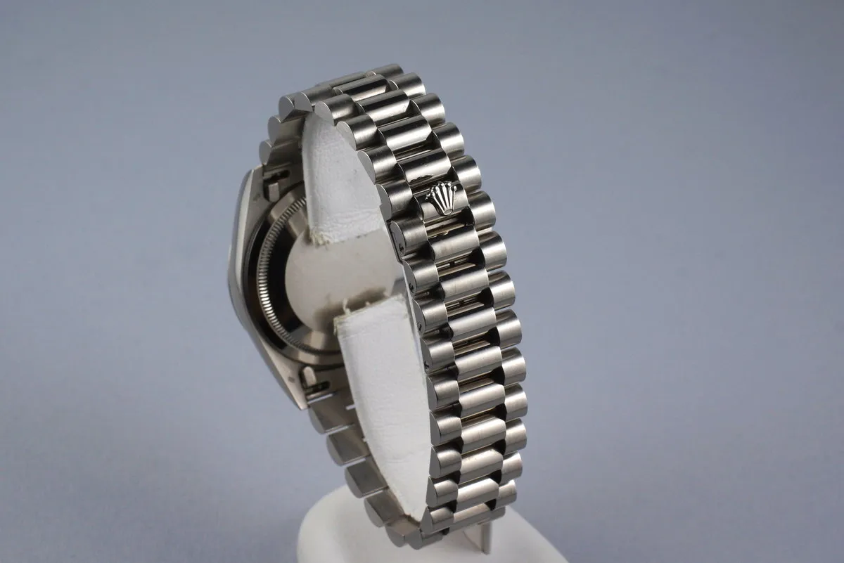 1994 Rolex WG Day-Date 18239 Factory Silver Diamond Dial