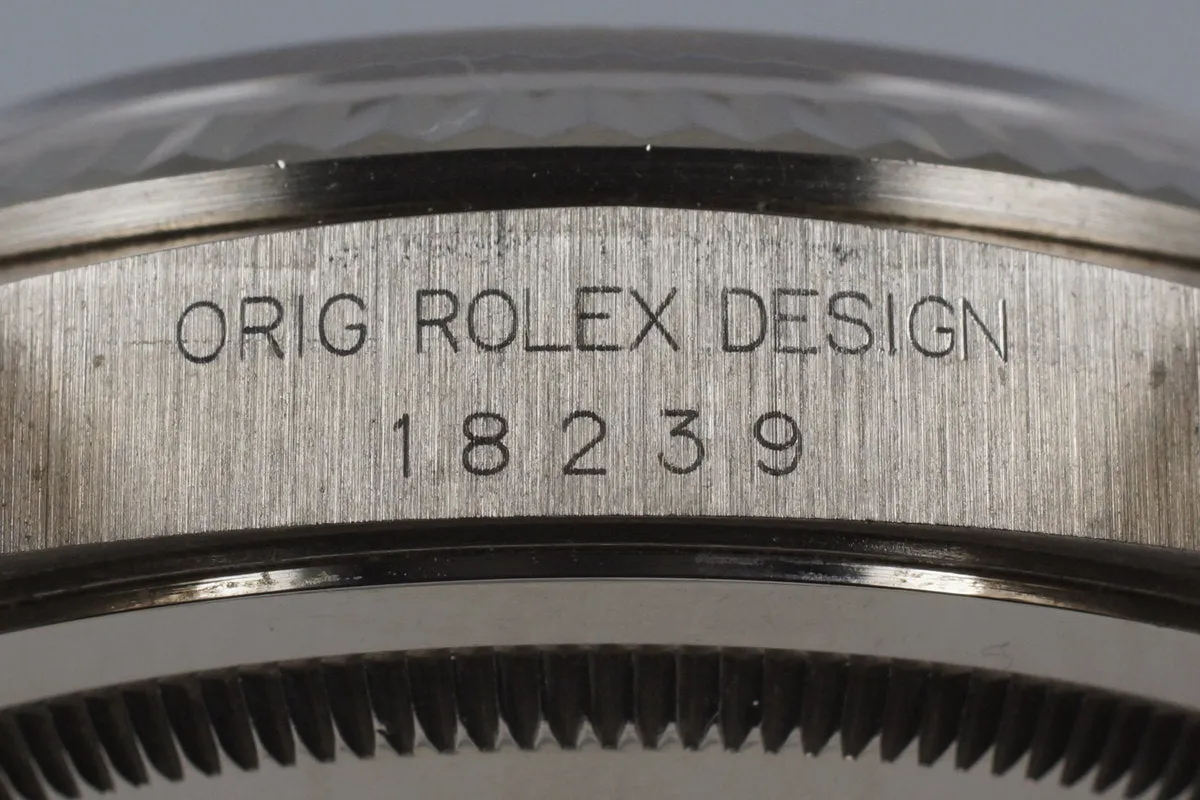 1994 Rolex WG Day-Date 18239 Factory Silver Diamond Dial