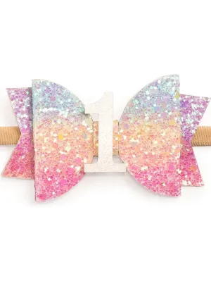 1st birthday pastel rainbow headband