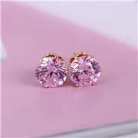 2017 new jewelry 8mm Imitation Zircon stud earrings color Statement earring for Girls gift for woman