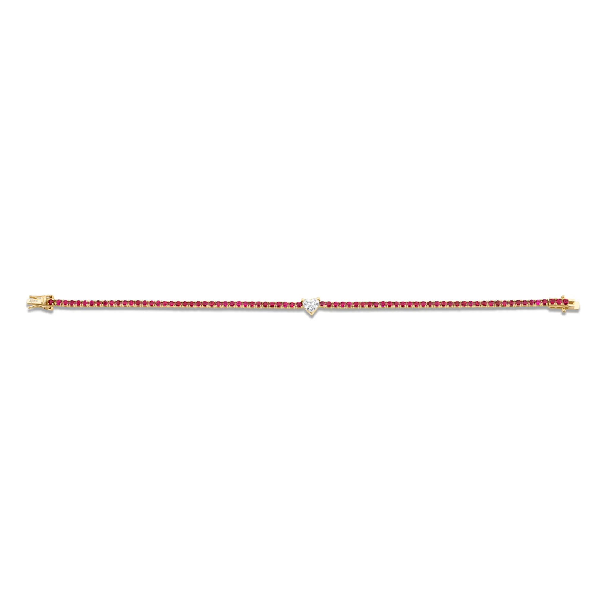 3.27 Carat 14k Rose Gold Straight Line Bracelet