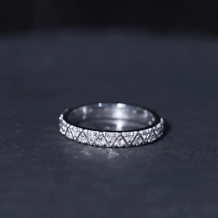 3/4 CT Surface Prong Set Diamond and Gold Band Ring for Women