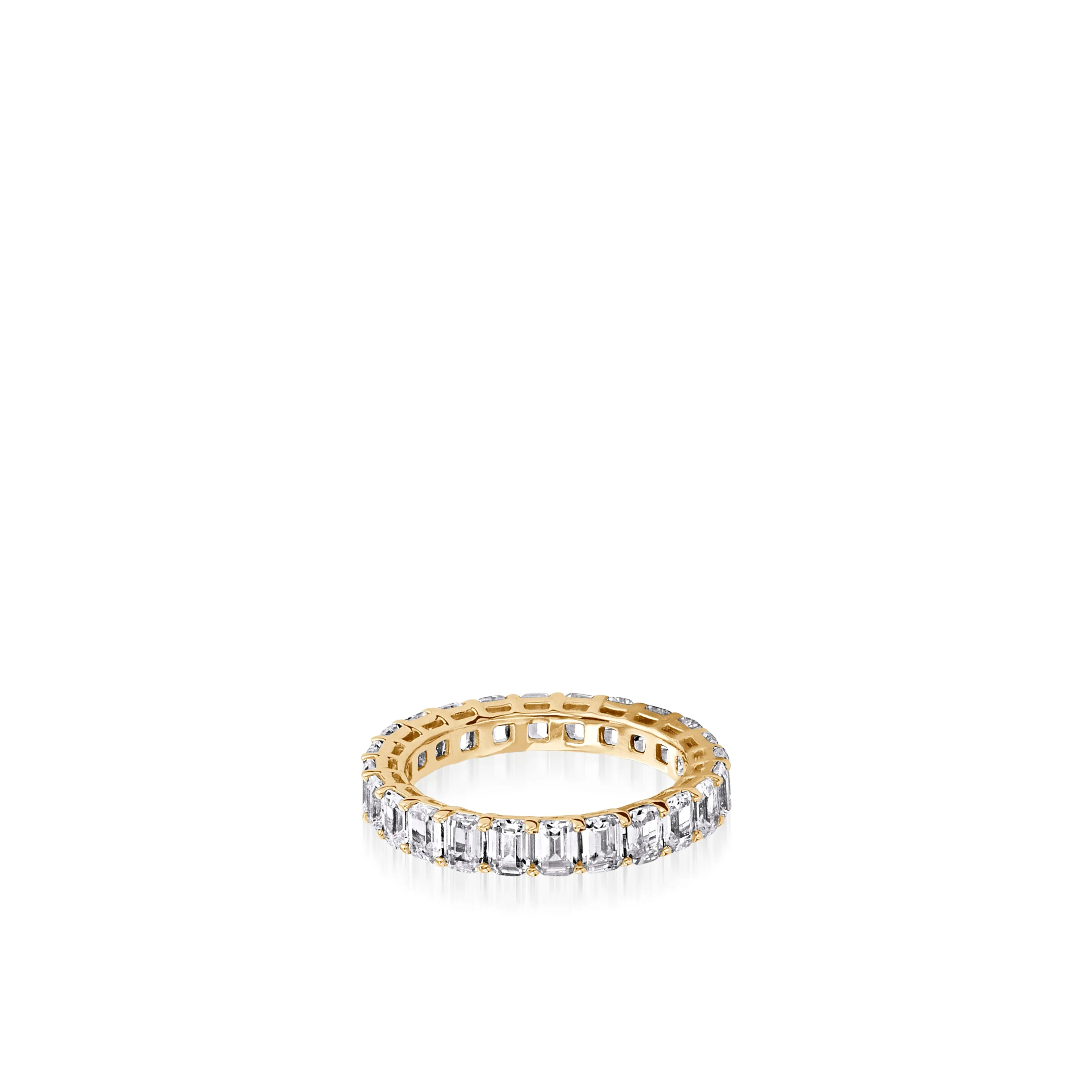 3.5-Carat Emerald-Cut Lab Diamond Eternity Band