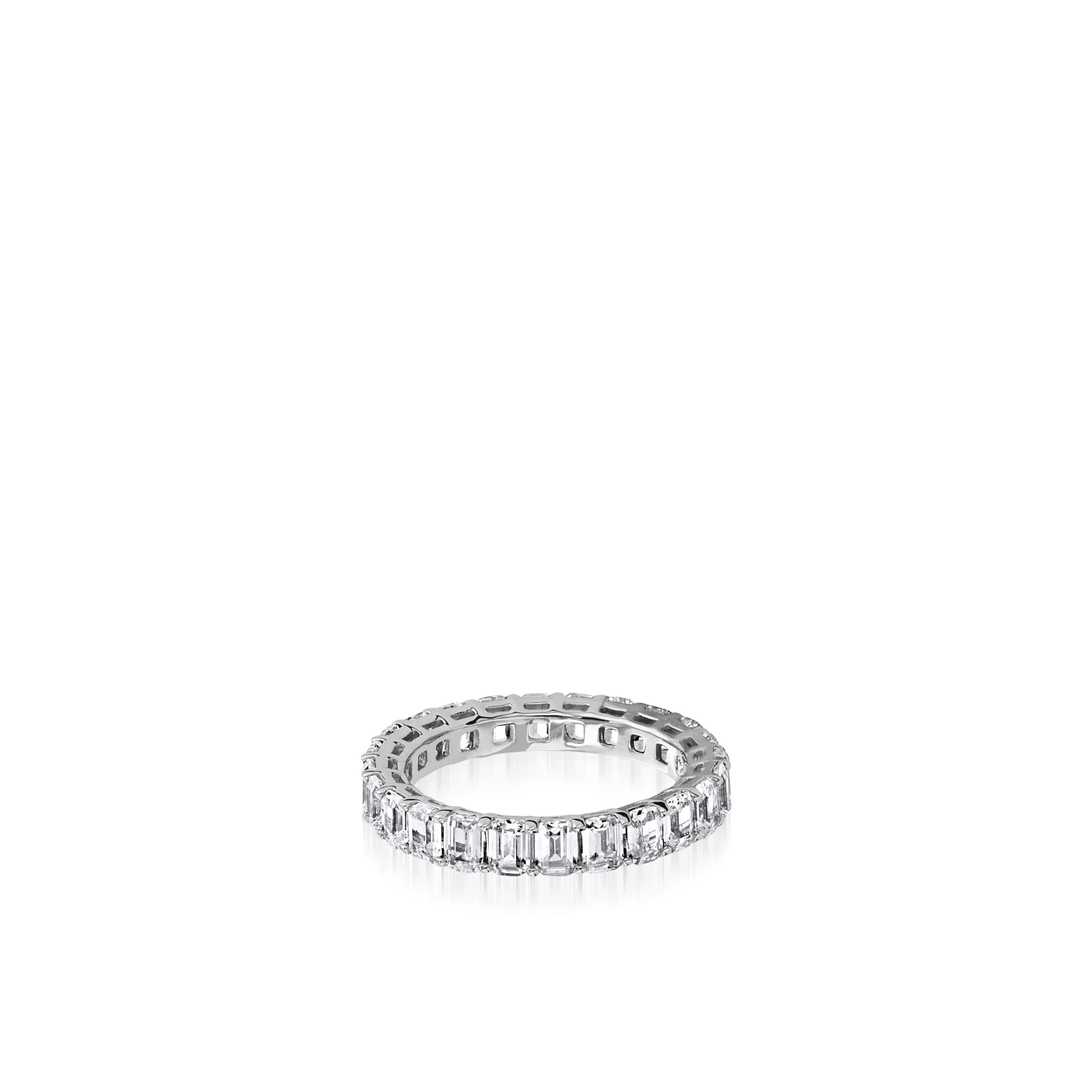 3.5-Carat Emerald-Cut Lab Diamond Eternity Band
