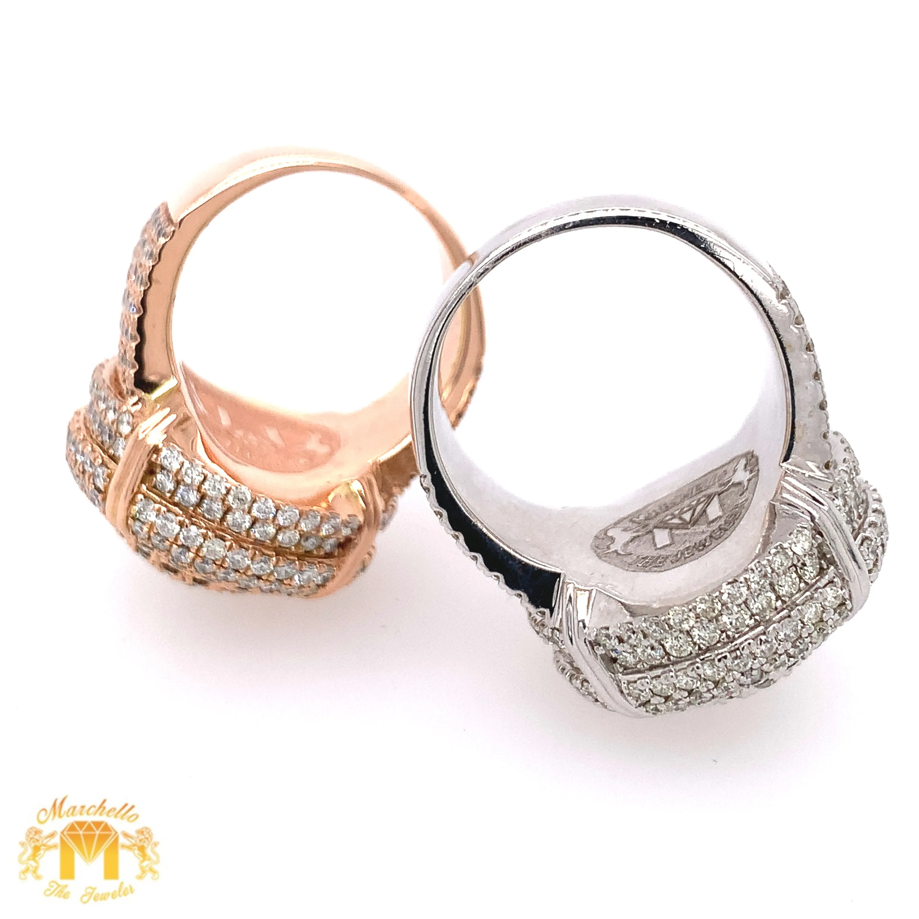 4.24ct Diamond 14k Gold Round Ring (side diamonds)
