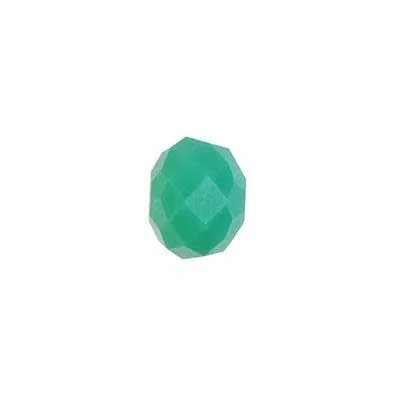 4mm Opaque Green Turquoise Rondelle Crystal Beads