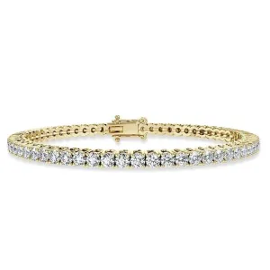 5.00 Ct Top Quality Round Diamond Tennis Bracelet 14K Yellow Gold