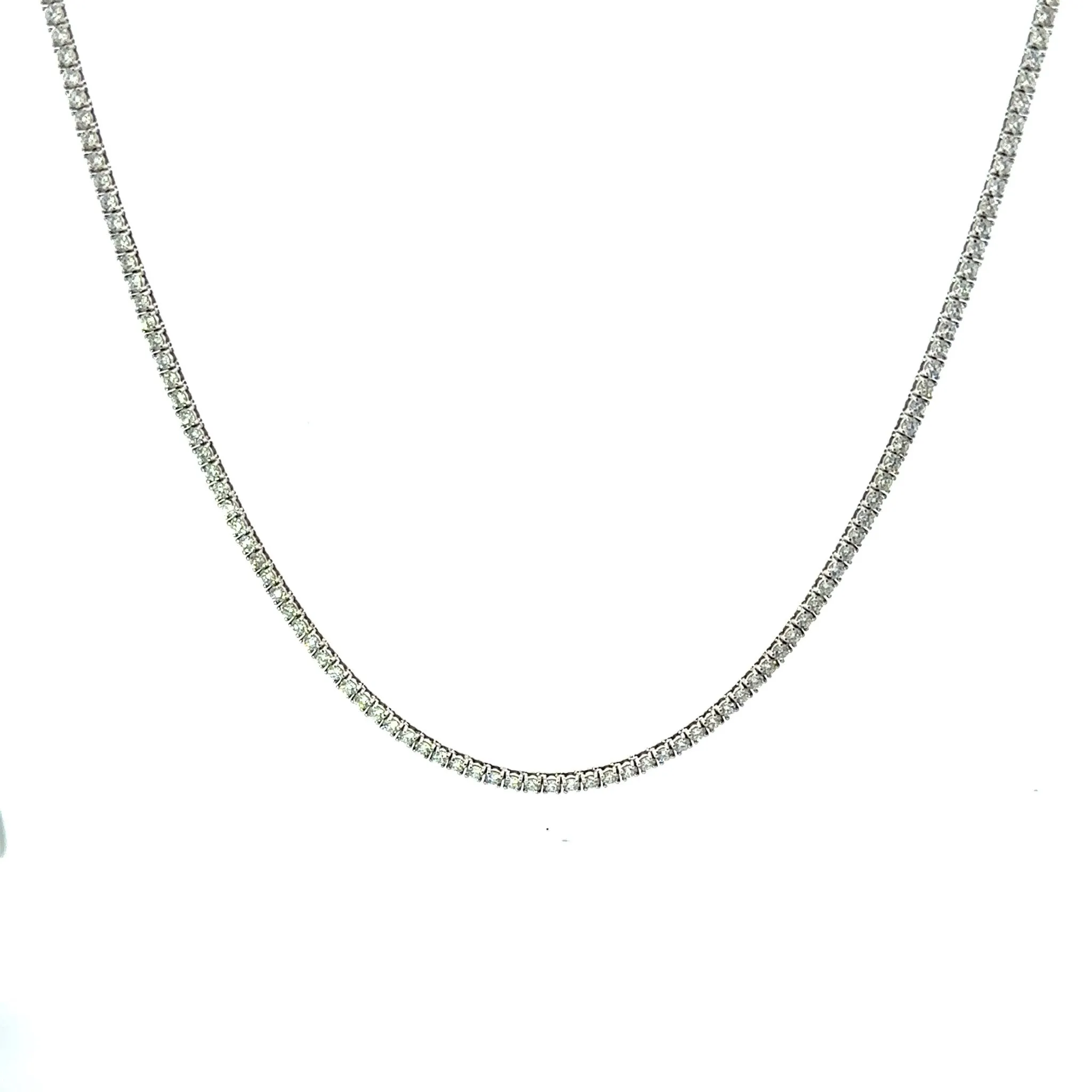 7.9ct Diamond Tennis Necklace