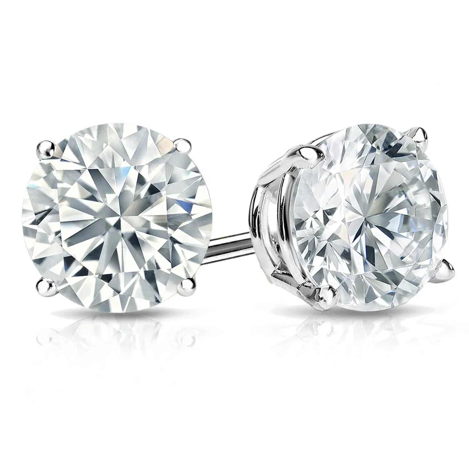 9.59CT Round Diamond Stud Earrings