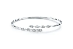 Aerial Marquise 0.50-0.58Ct Diamond Bracelet in 18K White Gold