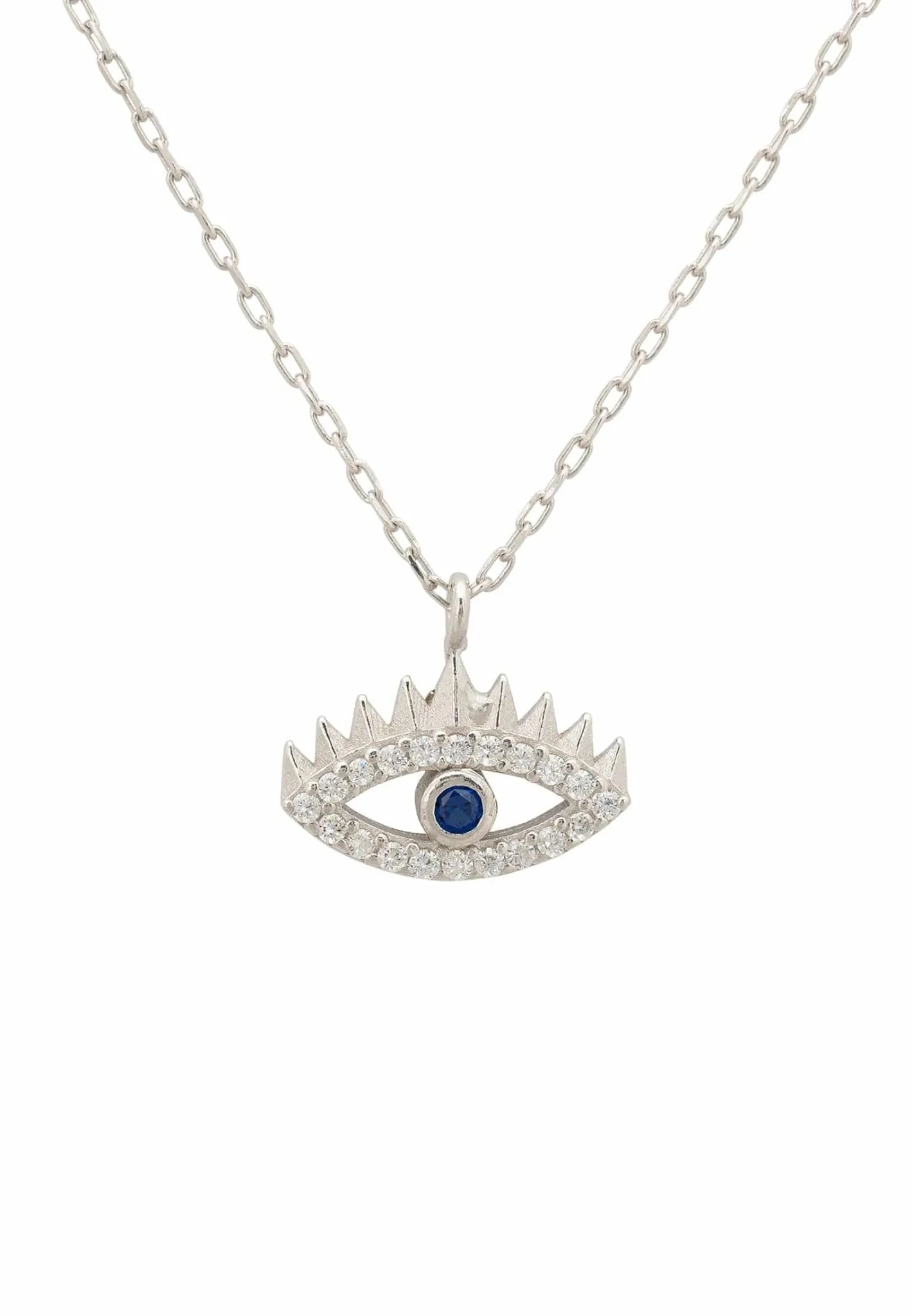 All Seeing Eye Pendant Necklace Silver