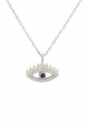 All Seeing Eye Pendant Necklace Silver