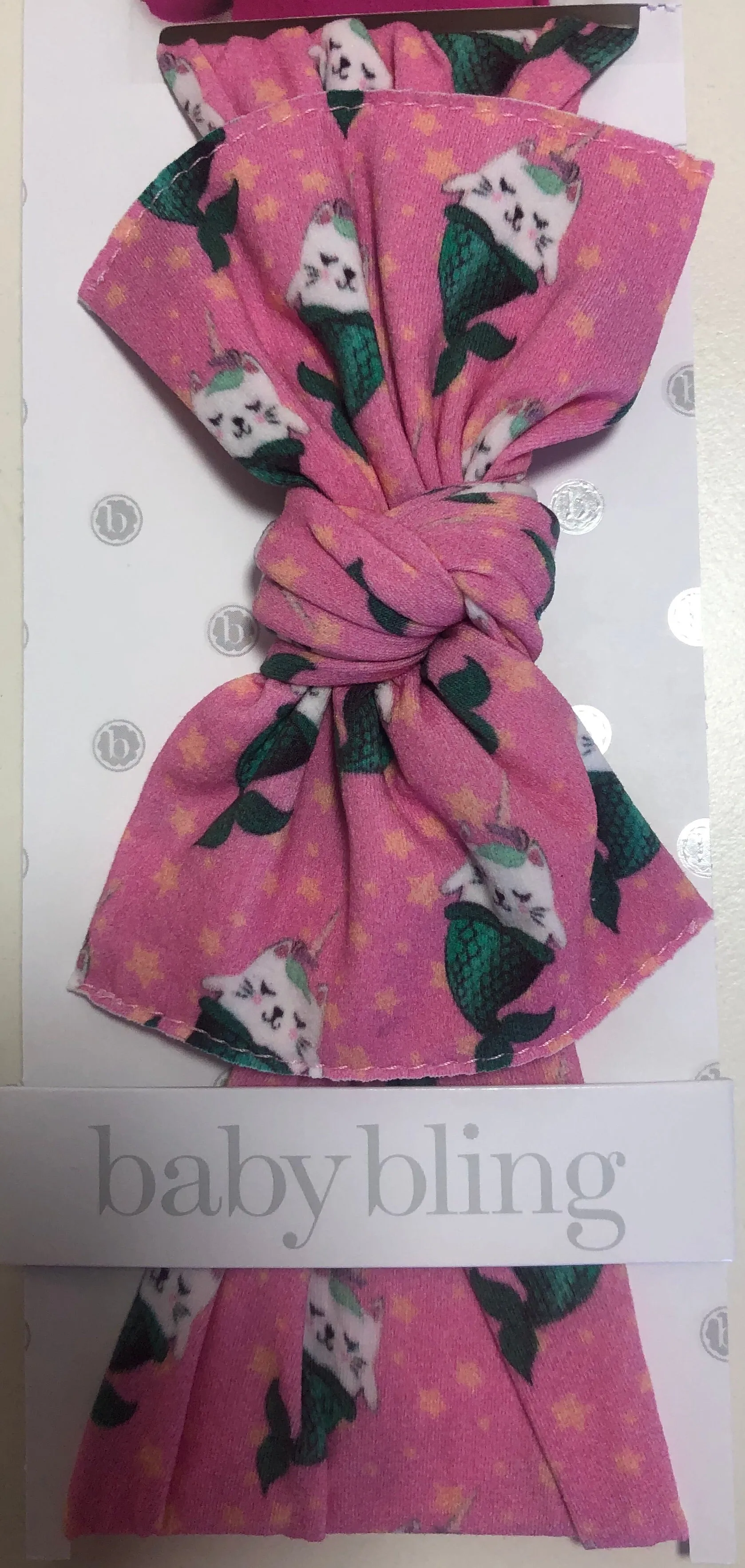 Baby Bling Kitty Magic Printed Knot Headband