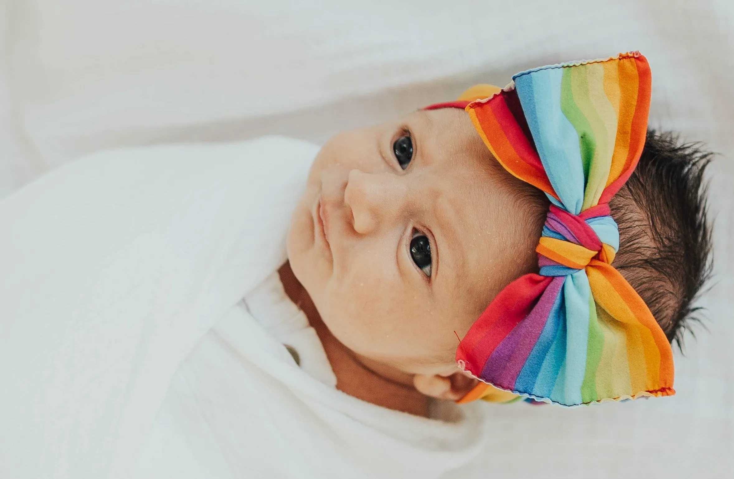 Baby Bling Rainbow Bright Printed Knot Headband *Basically Bows & Bowties EXCLUSIVE*