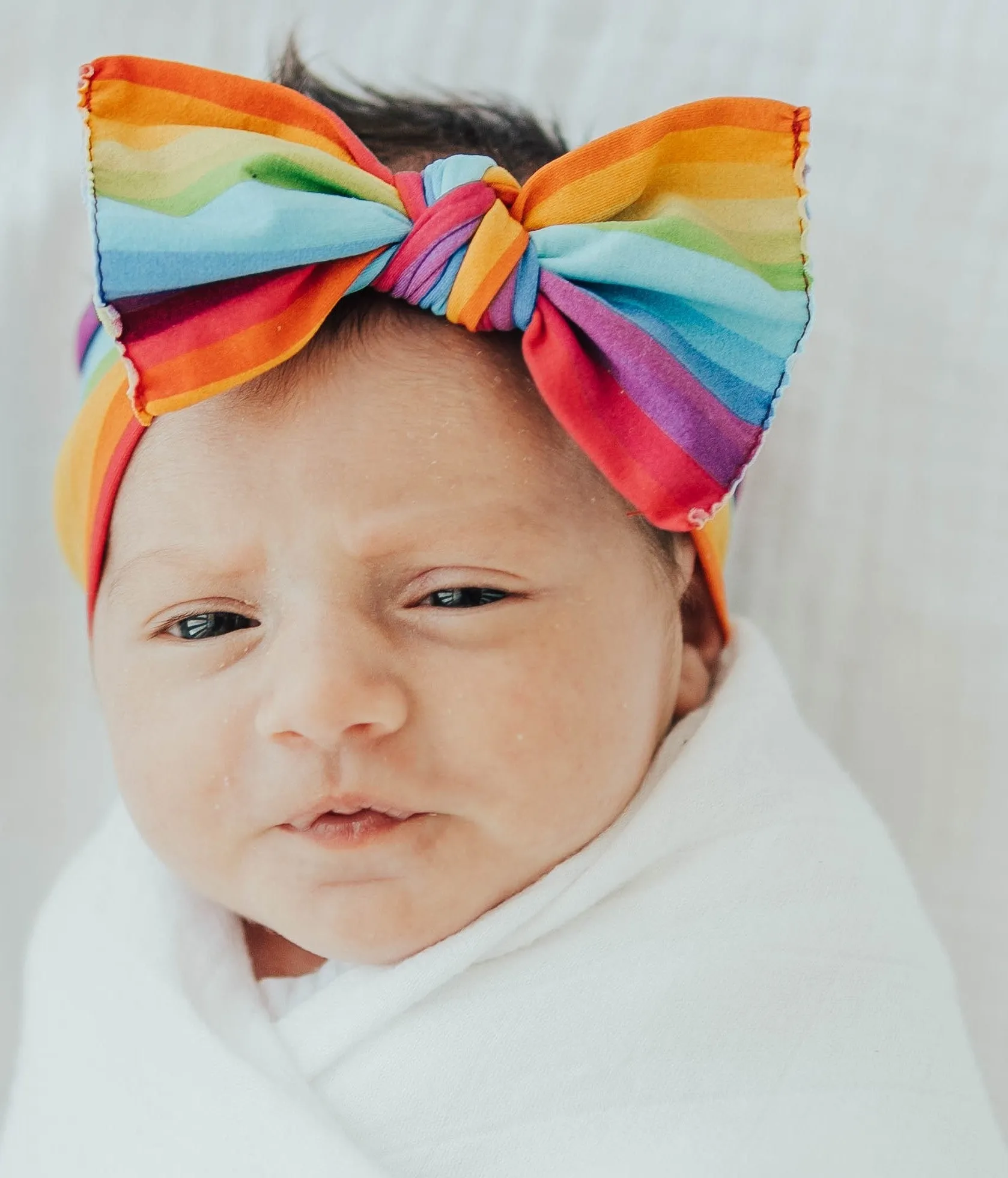 Baby Bling Rainbow Bright Printed Knot Headband *Basically Bows & Bowties EXCLUSIVE*