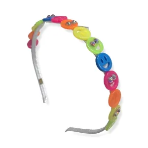 Bari Lynn Smile Face Thin Headband - Neon