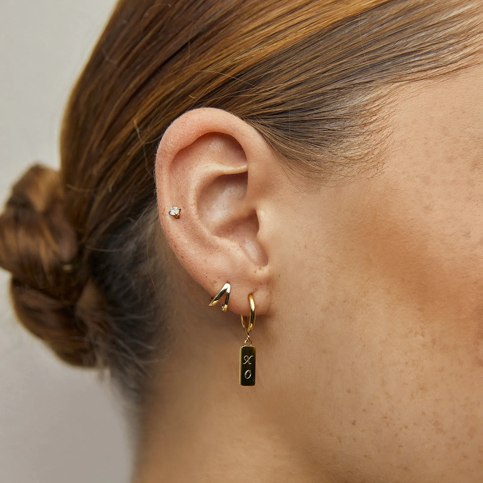 Beau Single Gold Earrings