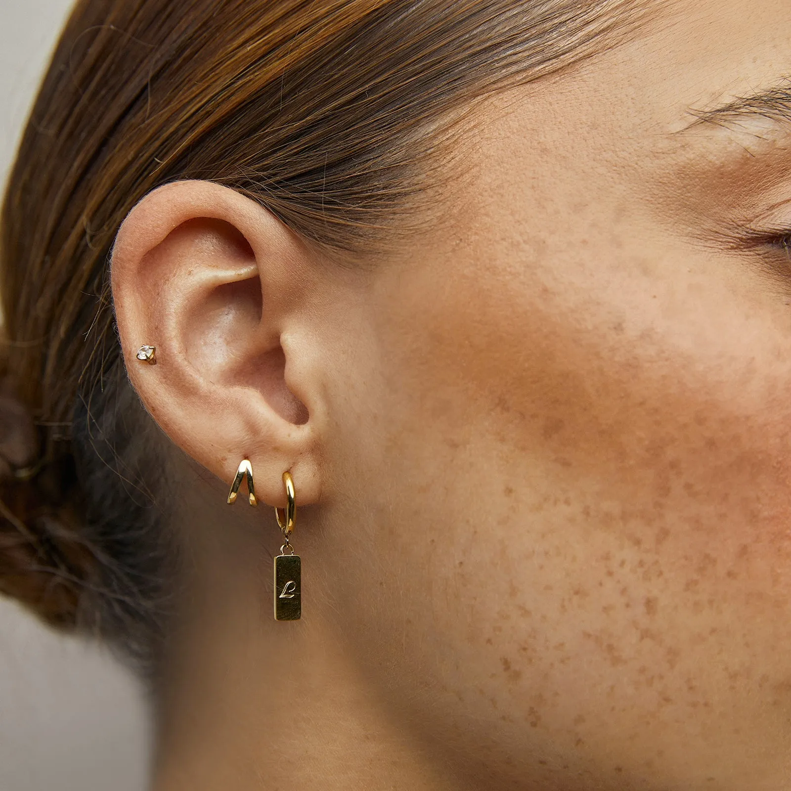 Beau Single Gold Earrings