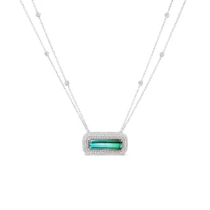 Bi Color Green Tourmaline Necklace