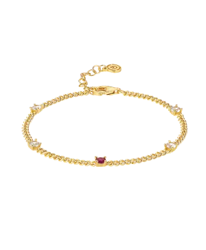 Birthstone Bracelet July 18ct Gold Plated
