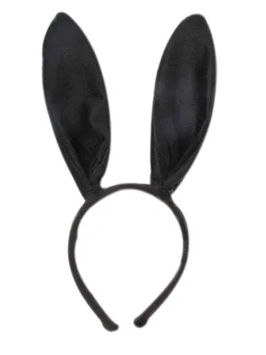 Black Bunny Rabbit Ears on Aliceband Ladies Girls Halloween Easter Bunny Headband