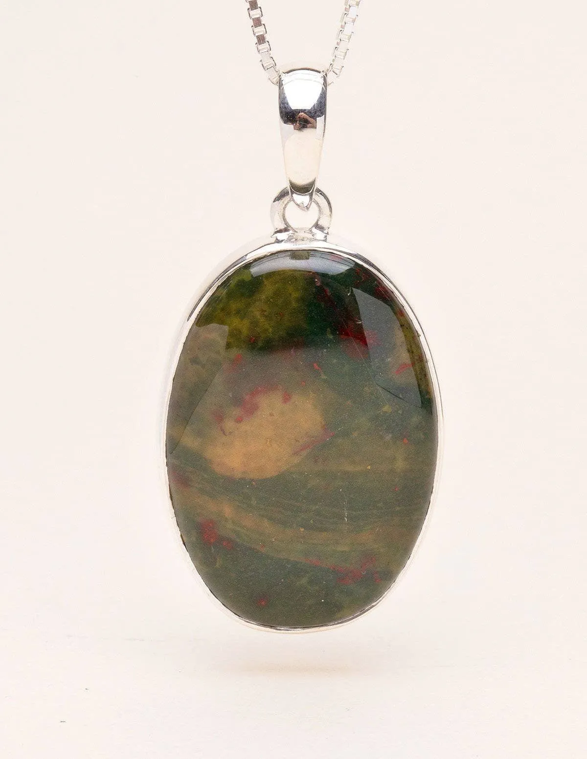 Bloodstone Pendant Necklace