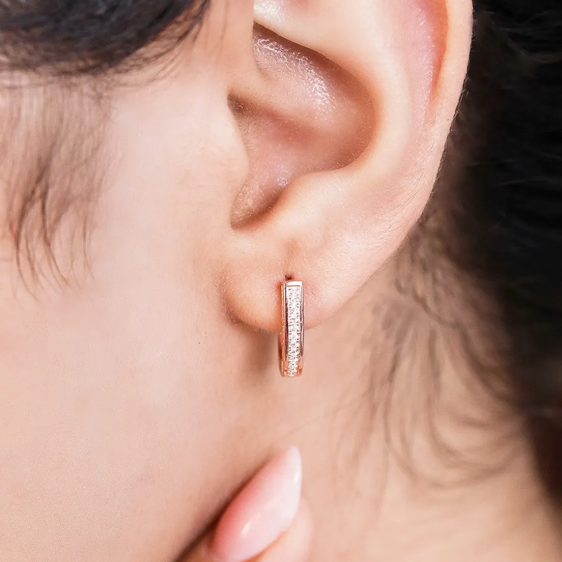 Bringing Chic Back Rose Gold Hoop 925 Silver Earrings