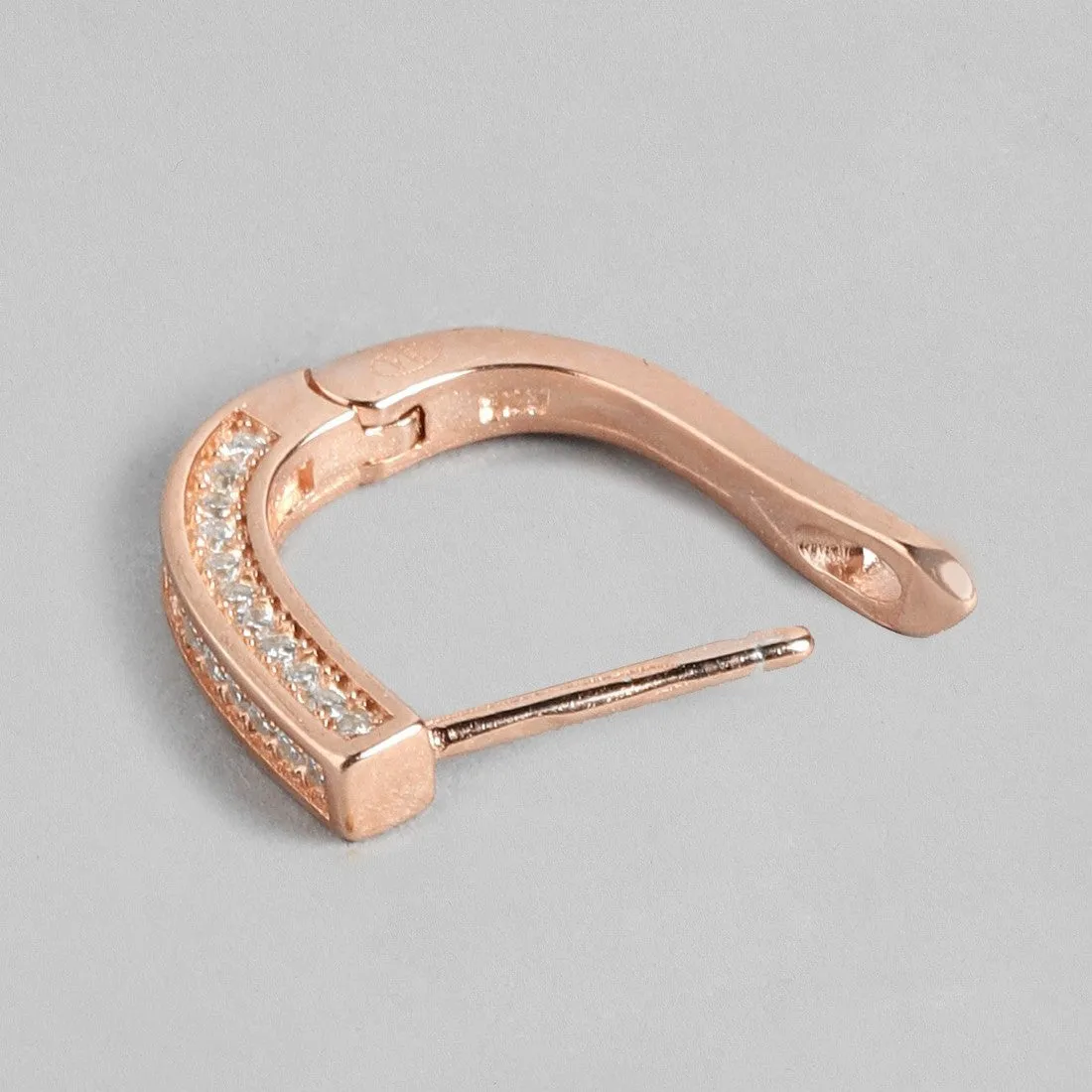 Bringing Chic Back Rose Gold Hoop 925 Silver Earrings