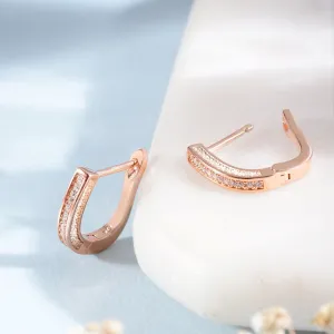 Bringing Chic Back Rose Gold Hoop 925 Silver Earrings