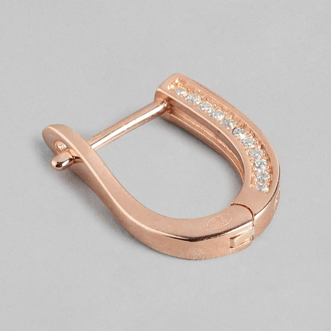 Bringing Chic Back Rose Gold Hoop 925 Silver Earrings
