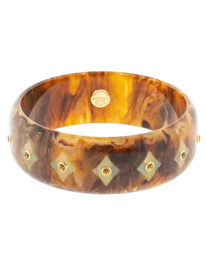 Brown and Blue Bakelite Bangle