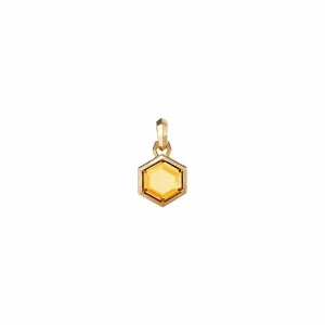 Cable Collectables Citrine Hexagon Cut Amulet